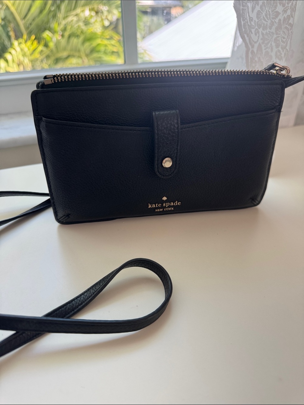 kate spade Black Leather Crossbody bag